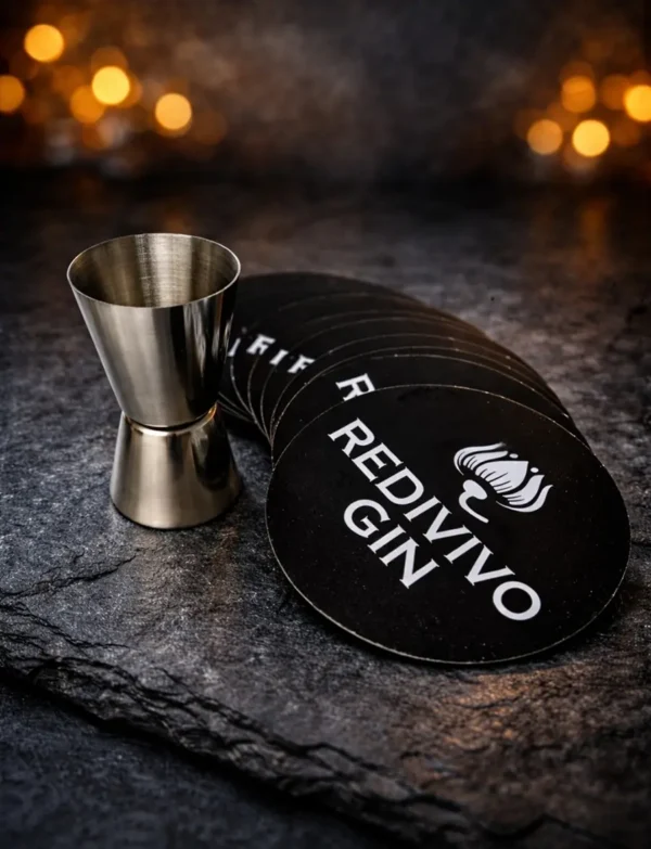 jigger + sottobicchieri