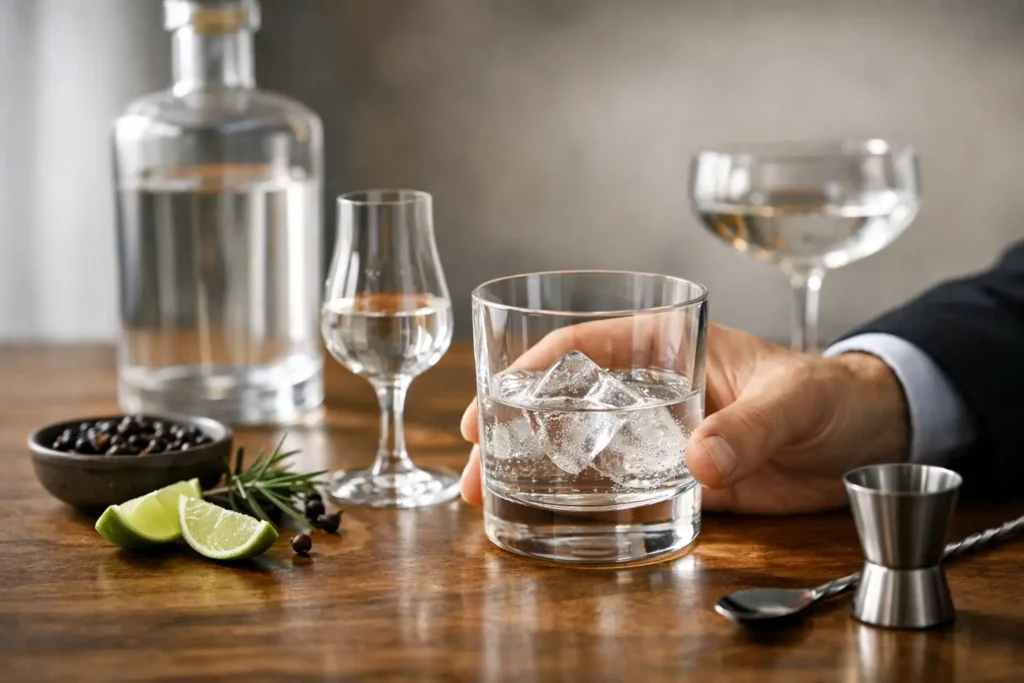 Come degustare il gin liscio davvero bene